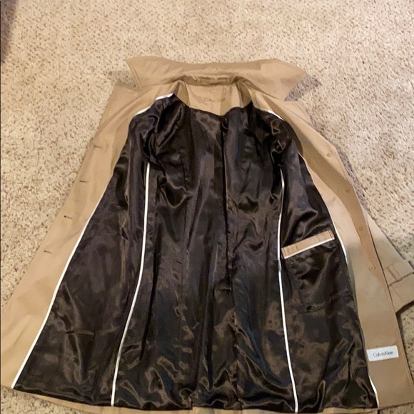 Calvin Klein Single Breasted Rain Trench NWOT - Picture 4 of 6